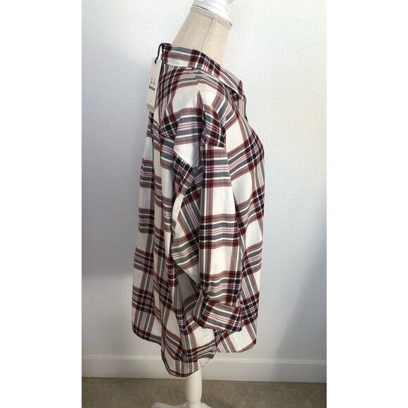 Barbour Oversized Plaid Button Down Shirt- US16 - Picture 3 of 6
